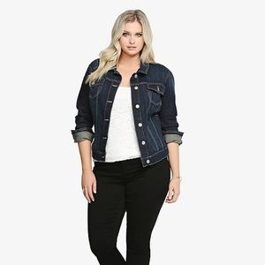 Torrid dark wash denim jacket
